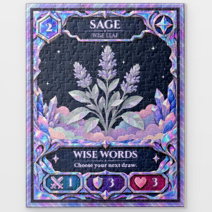 Sage Herb, Rainbow Foil Art Jigsaw Puzzle