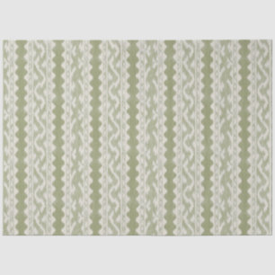 Sage Ikat Stripe on Cream, Coastal Wrap Tissue Paper