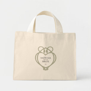 Sage Irish Celtic Swan Mother of the Bride Initial Mini Tote Bag