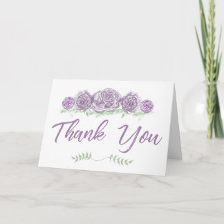 Sage & Lavendar Thank You Card
