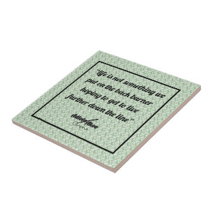 Sage Life Ceramic Tile by Adiela Akoo