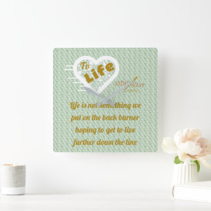 Sage Life Wall Clock by Poet Adiela Akoo