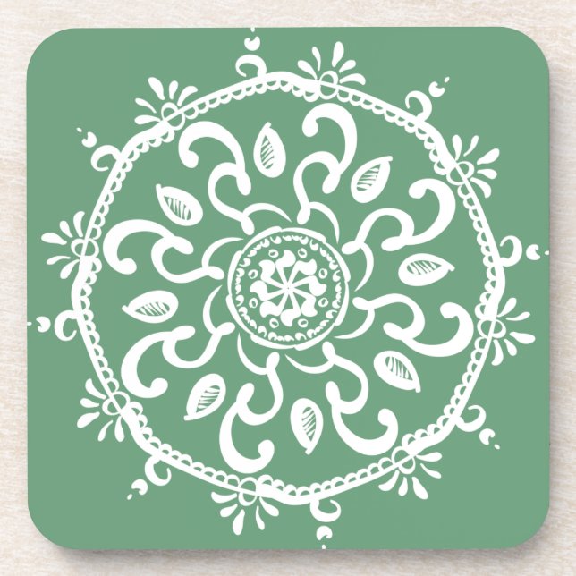 Sage Mandala Coaster (Front)