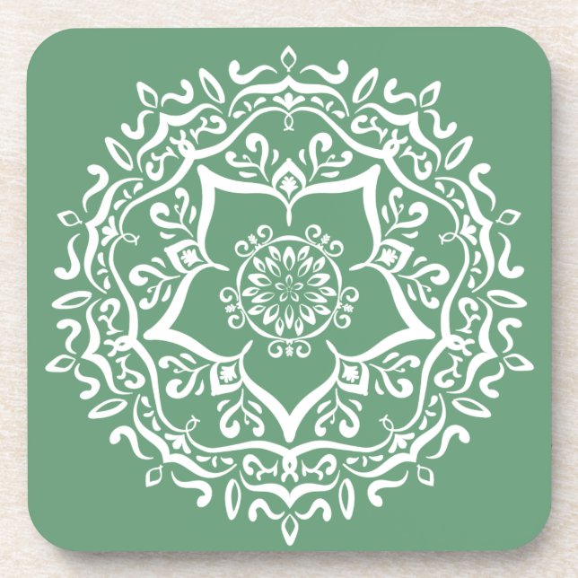 Sage Mandala Coaster (Front)
