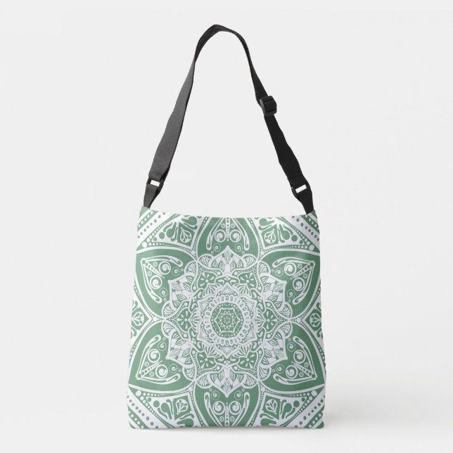 Sage Mandala Crossbody Bag (Back)