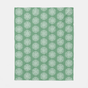 Sage Mandala Fleece Blanket