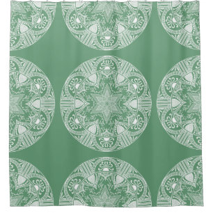 Sage Mandala Shower Curtain