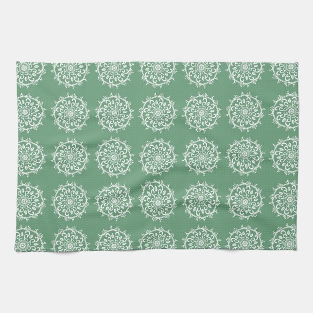 Sage Mandala Tea Towel (Horizontal)