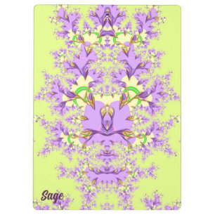 SAGE ~ Mauve, Yellow and Green Floral Clipboard