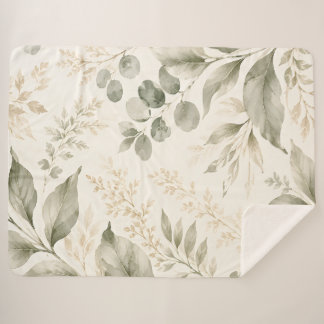 Sage Meadow Botanical sherpa Blanket