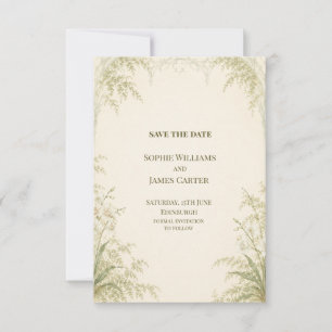Sage Meadow Botanical Wedding Save the Date Card