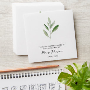 Sage Memorial Funeral Seed Envelope