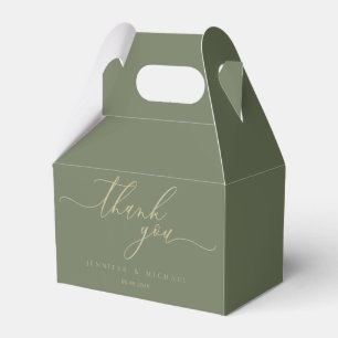 Sage Minimal Signature Thank you Favour Box