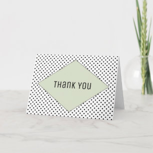 Sage Modern Polka Dots Thank You Card
