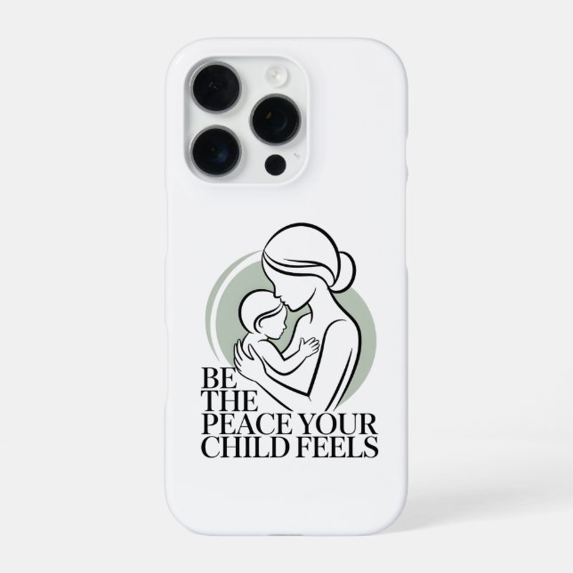 Sage Mother Baby Silhouette Mantra iPhone Case (Back)