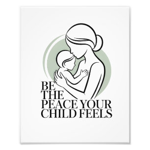 Sage Mother Baby Silhouette Mantra Photo Print
