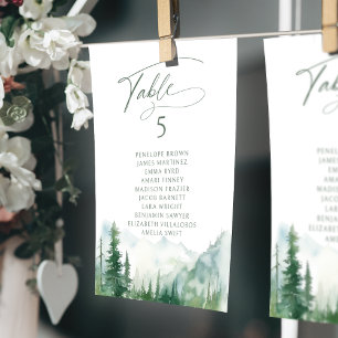 Sage Mountain table number seating chart