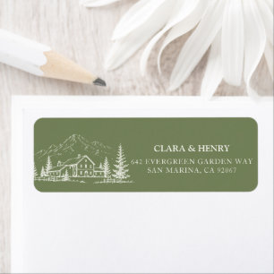 Sage Mountain Wedding Address Label Return Address Label
