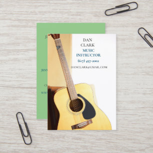 Sage Music Teacher/Musician/ Acoustic Guitar  Business Card