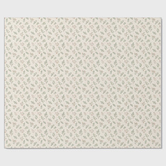 Sage Noel Botanical Christmas Wrapping Paper