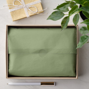 Sage Olive Green Solid Colour Tissue Paper