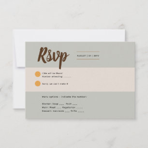 Sage Olive RSVP to match Rustic Fall Invitations