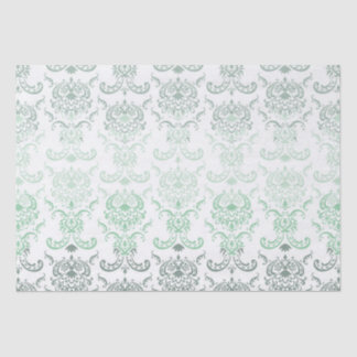 Sage Ombre Damask Tissue Paper