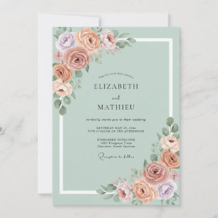 Sage Peaceful Botanical Wedding Invitation