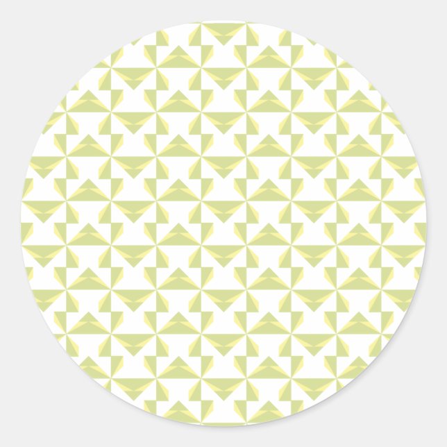 Sage Pinwheels Classic Round Sticker (Front)