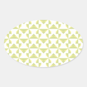 Sage Pinwheels Oval Sticker