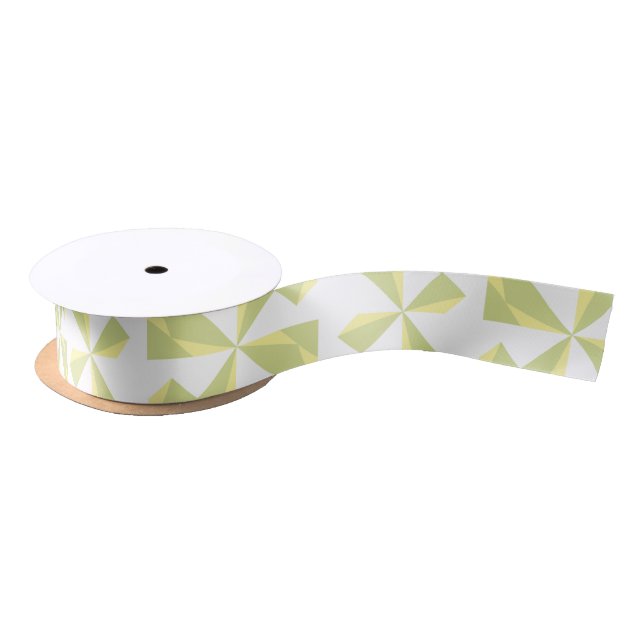 Sage Pinwheels Satin Ribbon (Spool)