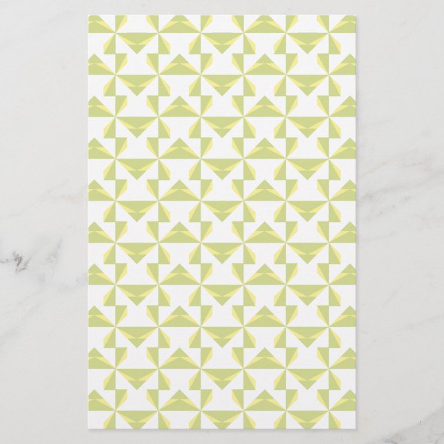 Sage Pinwheels Stationery (Front)