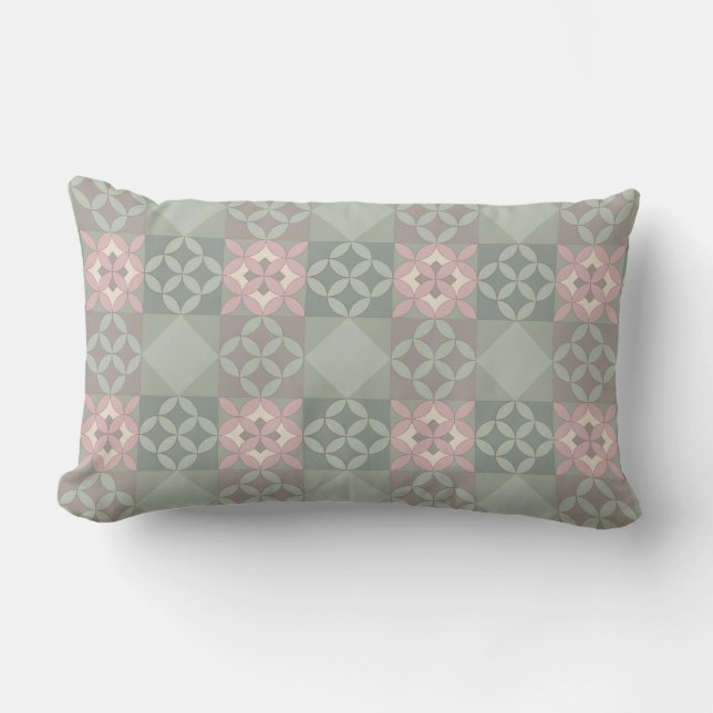 Sage & Rose Throw Pillow  (Front)