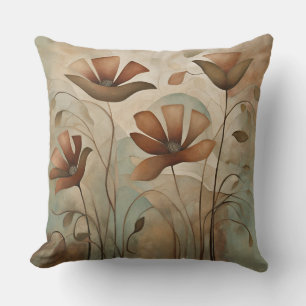 Sage Rust Decorative Floral Cushion