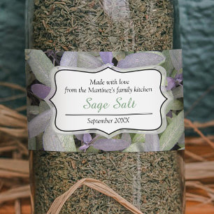 Sage salt or other sage preserves label stickers