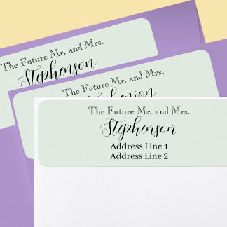 Sage Save The Date Custom Name Return Address Label