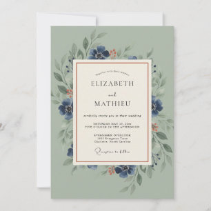 Sage Serene Nature Wedding Invitation