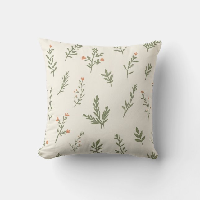 Sage Serenity Pattern Cushion (Front)