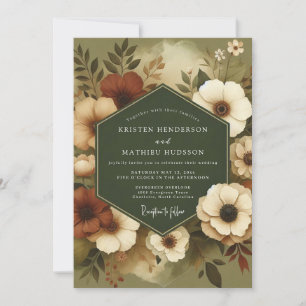Sage Sienna Autumnal Wedding Invitation