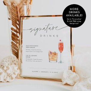 SAGE Signature Drinks Wedding Sign 8x10