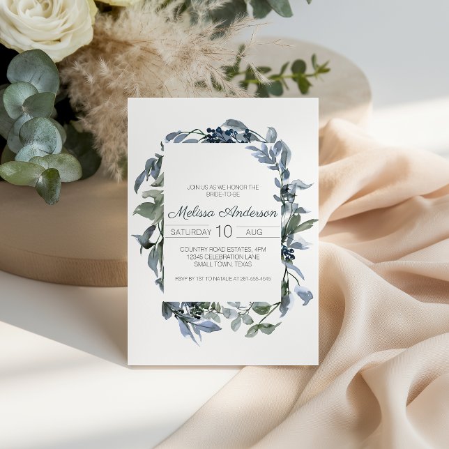 Sage Silver Green Floral Bridal Shower (Creator Uploaded)