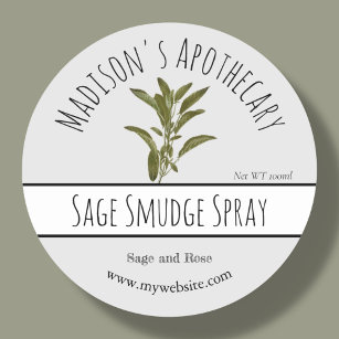 Sage Smudge Spray  Classic Round Sticker