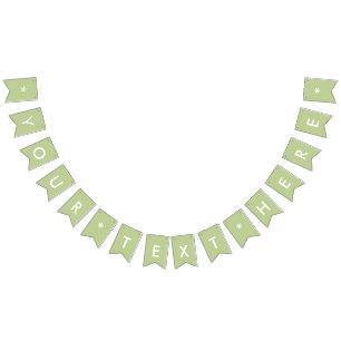 Sage Solid Colour Customise It Bunting
