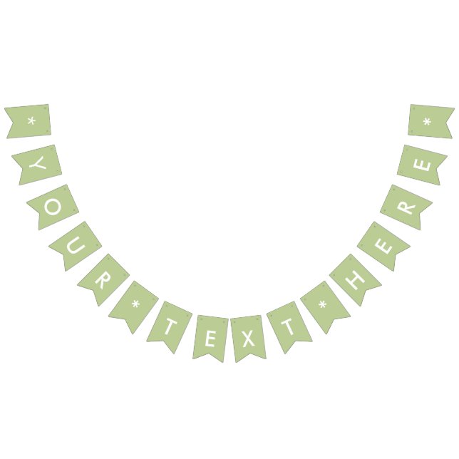 Sage Solid Colour Customise It Bunting (All)