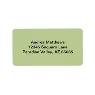 Sage Solid Colour Label