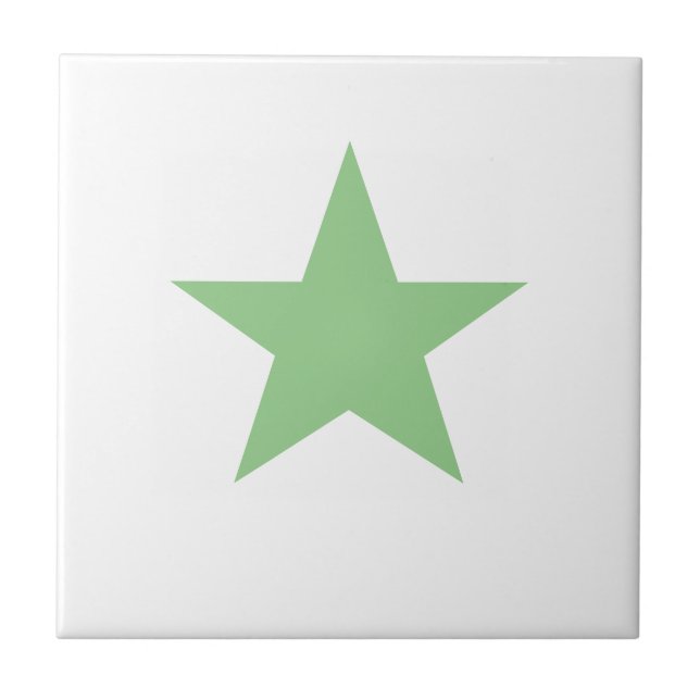 Sage Star Ceramic Tile (Front)