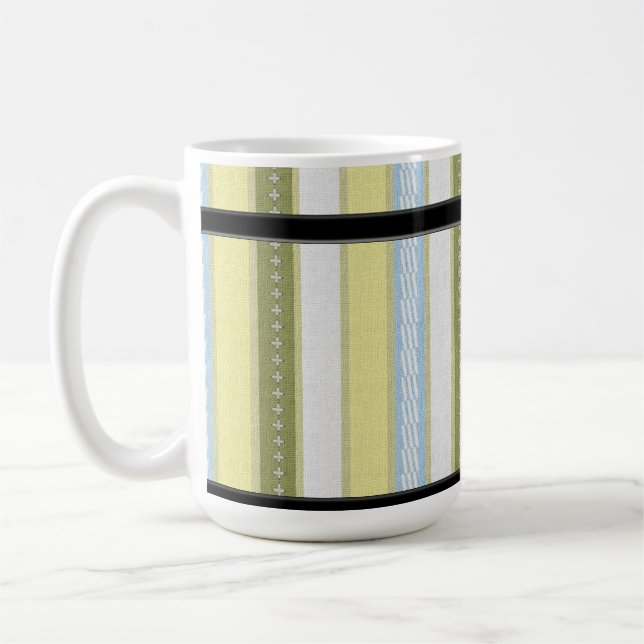 SAGE  STRIPED MUGS (matching items available) (Left)