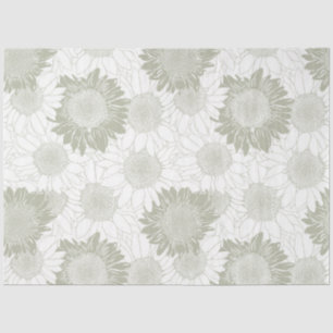 Sage Sunflower Tissue Paper
