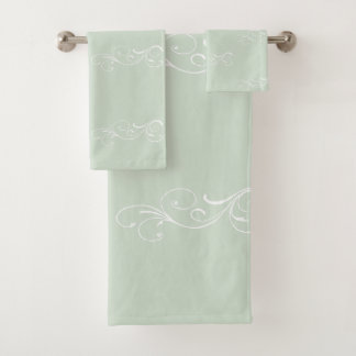 Sage Swirl Bath Towel Set
