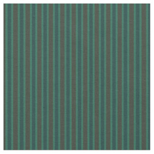 Sage, Teal & Chocolate Brown Vertical Stripes Fabric